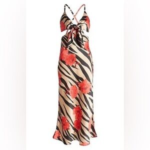 Top shop Floral Zebra Print Dress